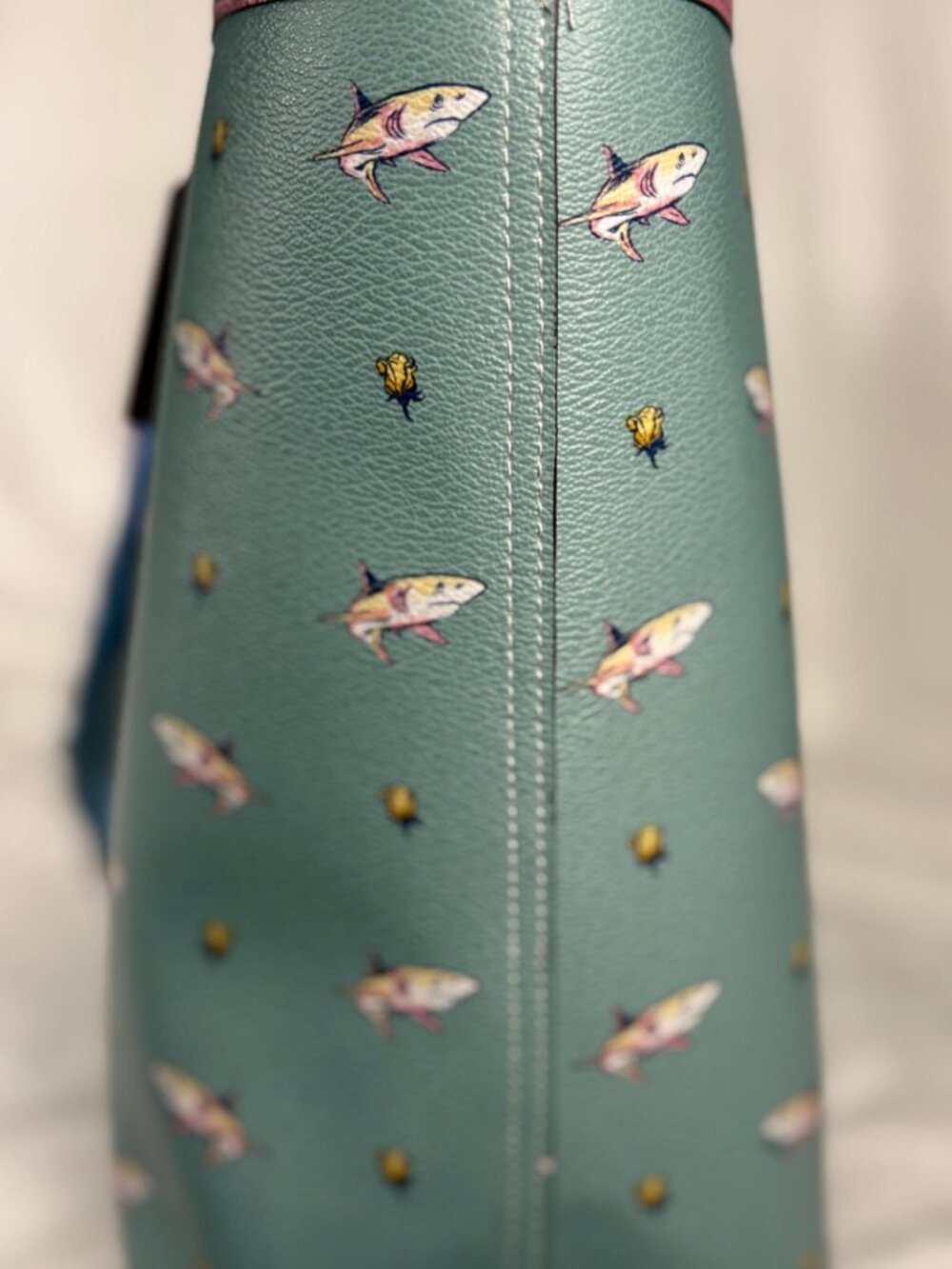 Coach Reversible City Tote with Shark Print, Scarf and Charm - Picture 3 of 12